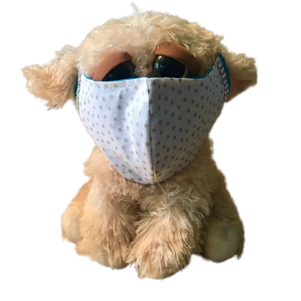 GIRL’S "COUNTING STARS" BEADED COTTON FACE MASK